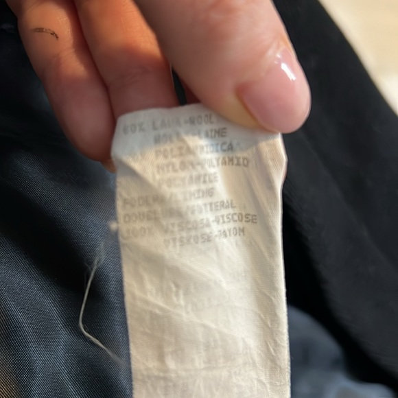 Emporio Armani floor length fitted black wool coat size 40 EUR, US 6 - Picture 13 of 14